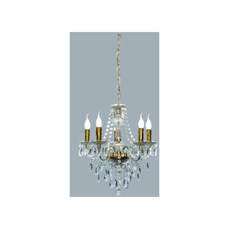 foto del prodotto luster lampadario 5 luci oro d.52cm attacco e14