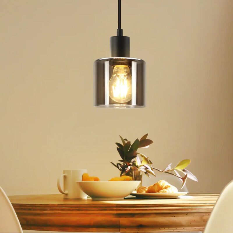 foto del prodotto lustre suspendu de table manger vintage abat jour suspendu en verre r tro avec douille e27, 1 flamme, lampe de table manger de style industriel