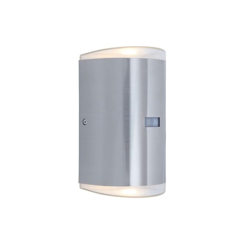 foto del prodotto lutec 5605702112 path lampada da esterno a led integrato con sensore, 15 watts, grigio, 19 x 11 cm classe di efficienza energetica a 