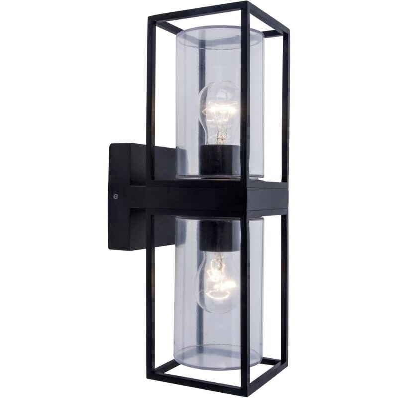 foto del prodotto lutec flair 5288804012 lampada da parete per esterno led monocolore e27 80 w nero opaco 
