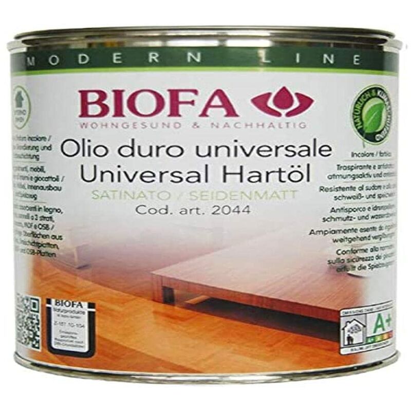 foto del prodotto luvodi biofa 2044 incolore 1 l olio universale duro per legno interno