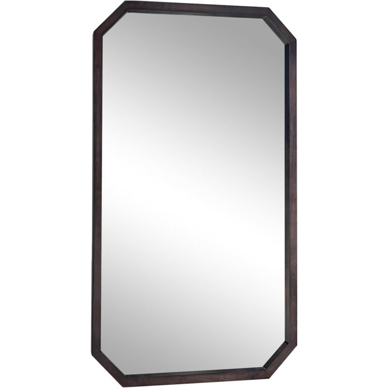 foto del prodotto luvodi specchio decorativo bagno ingresso da parete rettangolare con cornice in legno massello 120x70 cm