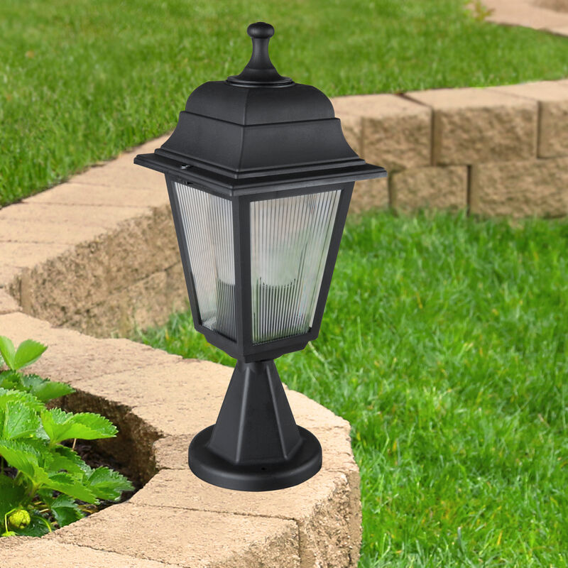 foto del prodotto lux.pro lampada da esterno ipswich lanterna con protezione ip44 impermeabile nero 