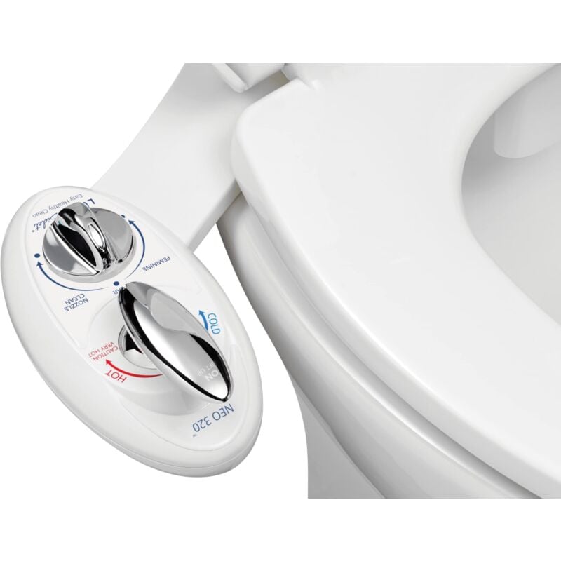 foto del prodotto luxe bidet, neo 320, bidet meccanico con attacco per wc, doppio ugello autopulente, acqua calda e fredda
