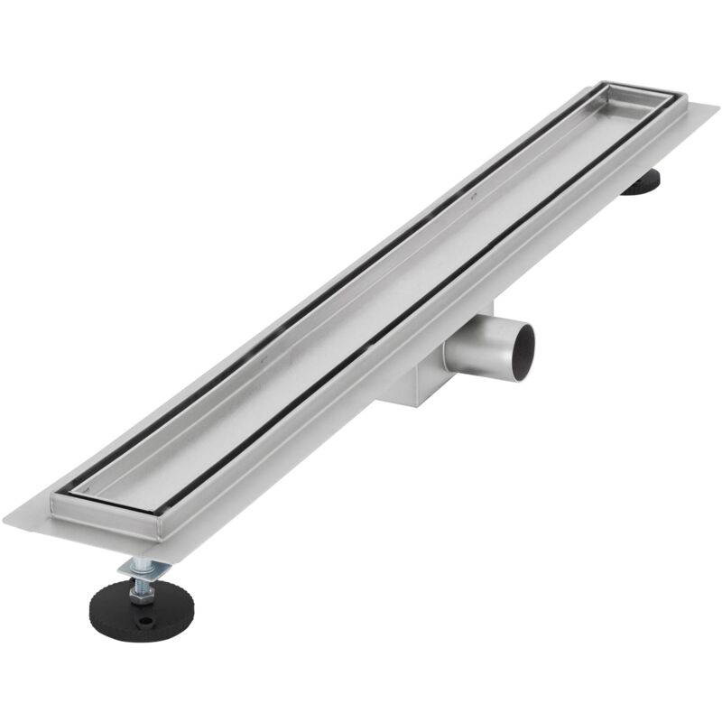 foto del prodotto luxebath canaletta per doccia 80 cm 2 in 1 drenaggio piastrellabile in acciaio inossidabile canalina scarico a pavimento per bagno set completo di