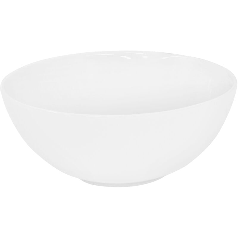 foto del prodotto luxebath ecd germany lavabo di appoggio design moderno 320 x 135 mm in ceramica rotondo finitura bianco lucido lavandino sospeso