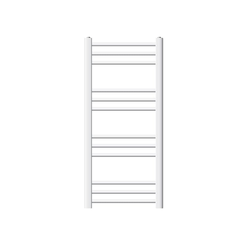 foto del prodotto luxebath ecd germany radiatore sahara scaldasalviette moderno per bagno 400 x 800 mm bianco acciaio curvo con chiusura laterale radiatore