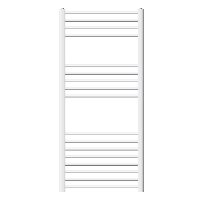 foto del prodotto luxebath ecd germany radiatore scaldasalviette moderno per bagno 600 x 1200 mm bianco acciaio curvo con attacco laterale radiatore
