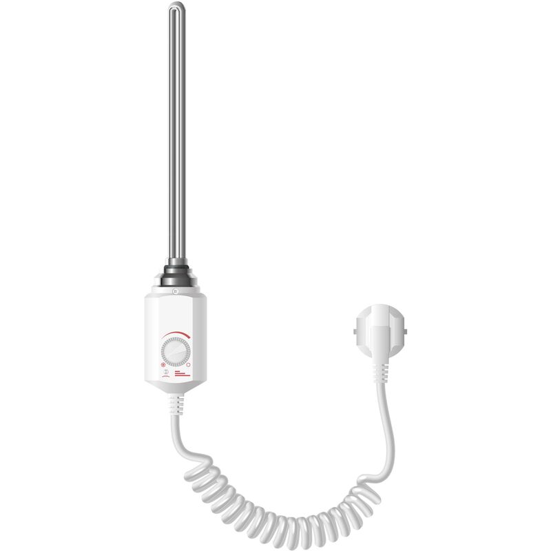 foto del prodotto luxebath ecd germany termostato regolatore elettronico di temperatura per radiatori da bagno 1 2 bianco acciaio inox 600w riscaldatore elettrico