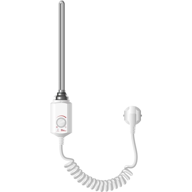 foto del prodotto luxebath ecd germany termostato regolatore elettronico di temperatura per radiatori da bagno 1 2 bianco acciaio inox 900w riscaldatore elettrico