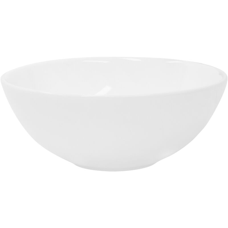 foto del prodotto luxebath ml design lavabo in ceramica bianca lucida 28 x 11,6 cm ciotola lavandino da appoggio rotondo moderno bacinella lavamani per il bagno e