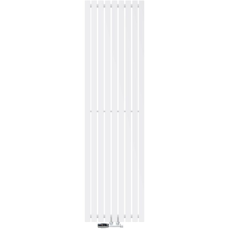 foto del prodotto luxebath radiatore a pannello stella 480x1800 mm con attacco centrale verticale bianco incl. set di raccordi con termostato attacco angolare a