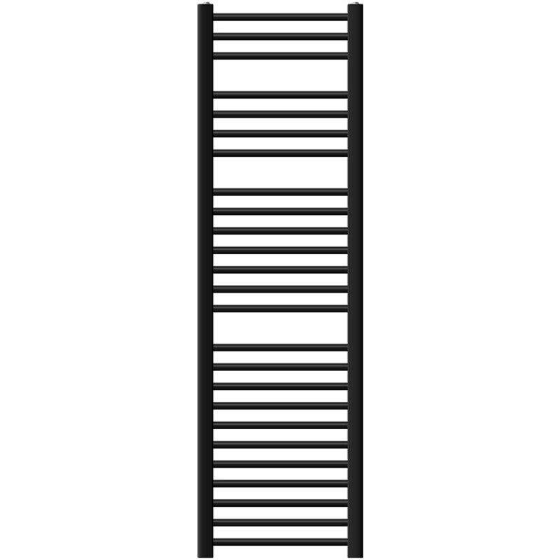 foto del prodotto luxebath radiatore da bagno sahara 400x1500 mm termosifone in acciaio nero opaco dritto attacco laterale scaldasalviette di design per bagno