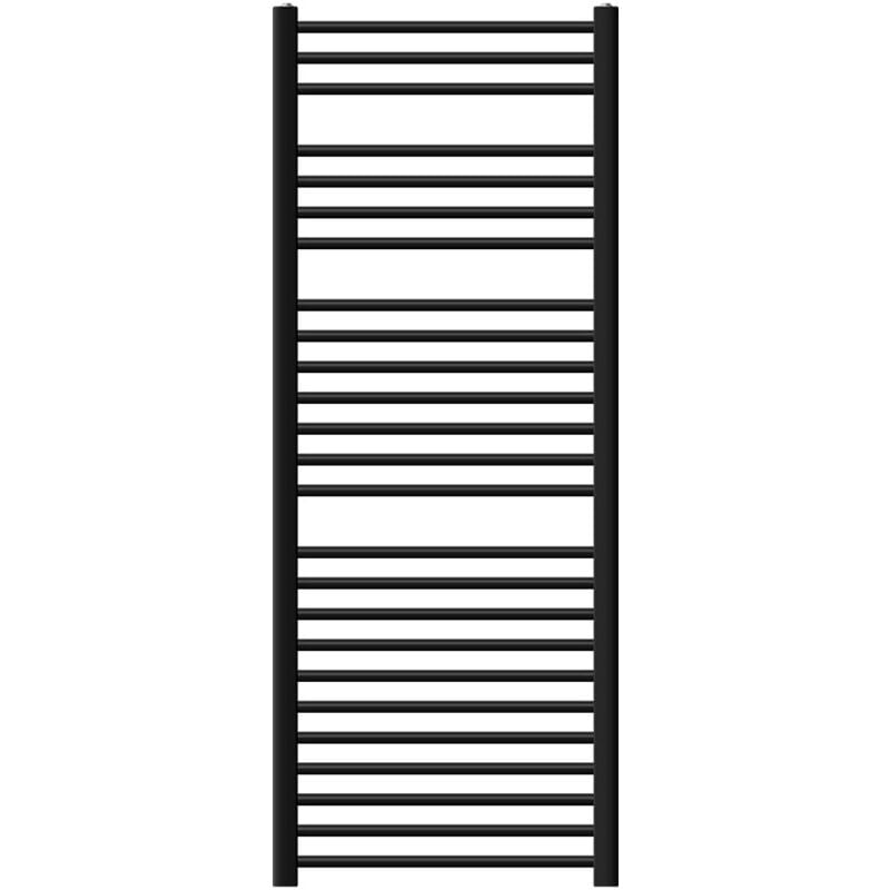 foto del prodotto luxebath radiatore da bagno sahara 600x1500 mm nero opaco dritto termosifone in acciaio con attacco laterale calorifero di design scaldasalviette