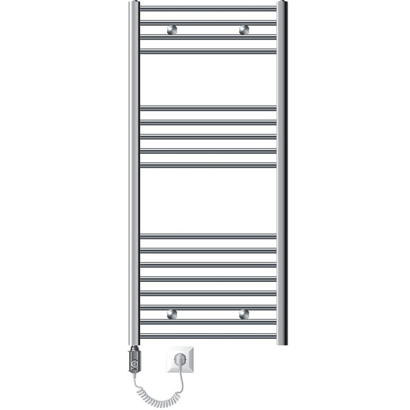 immagine 0 del prodotto luxebath radiatore elettrico sahara 60 x 120 cm acciaio cromato termosifone con elemento riscaldante 1200w display digitale calorifero moderno