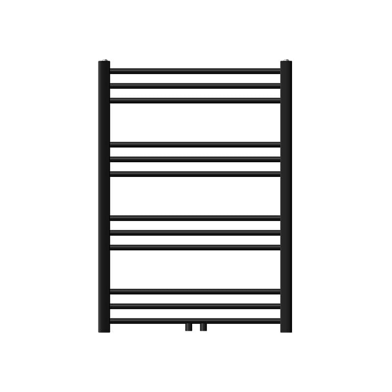 foto del prodotto luxebath radiatore sahara 750x800 mm termosifone in acciaio nero opaco attacco centrale design scala scaldasalviette curvo riscaldamento
