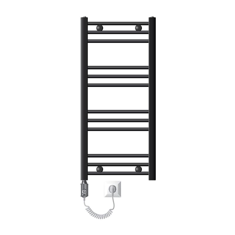 foto del prodotto luxebath scaldasalviette elettrico sahara 400x800 mm antracite connessione laterale dritta e asta di riscaldamento 300w termostato e display