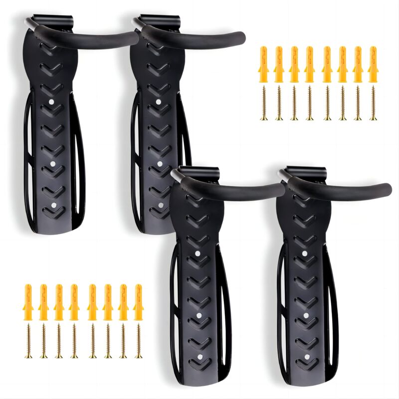 foto del prodotto lycaon bike rack per il garage ultimate gray bicicletta ganci di montaggio a parete indoor sistema di stoccaggio verticale tiene fino a 68 lb con