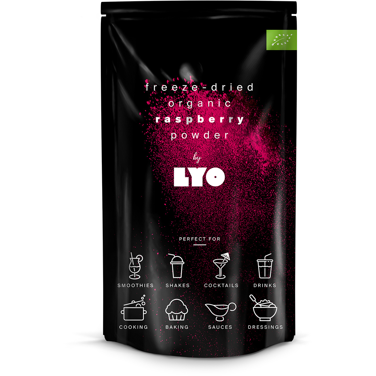 foto del prodotto lyofood polvere di lampone biologico