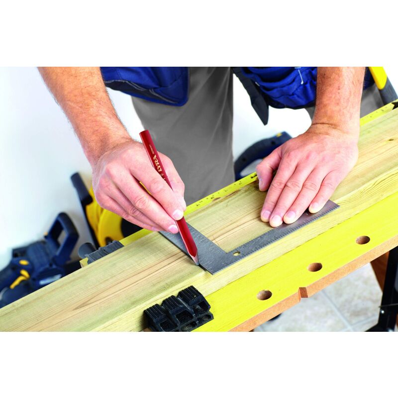 foto del prodotto lyra l4332111 matita da carpentiere ovale 333 , lunghezza 24 cm, matita professionale, ideale per marcatori su legno, 12 pezzi, appuntita
