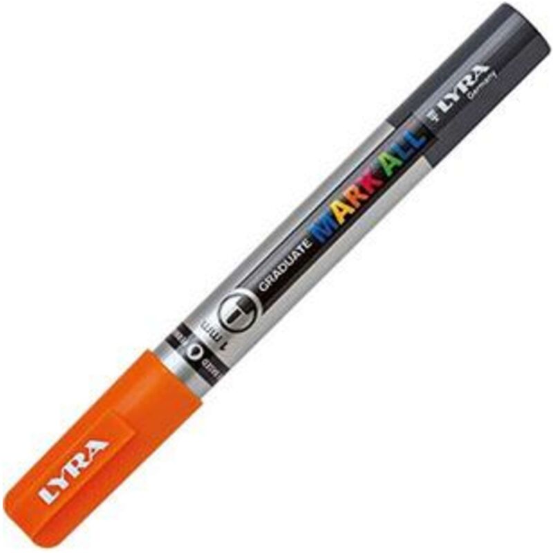 foto del prodotto lyra mark all punta fine 1mm. arancio x6