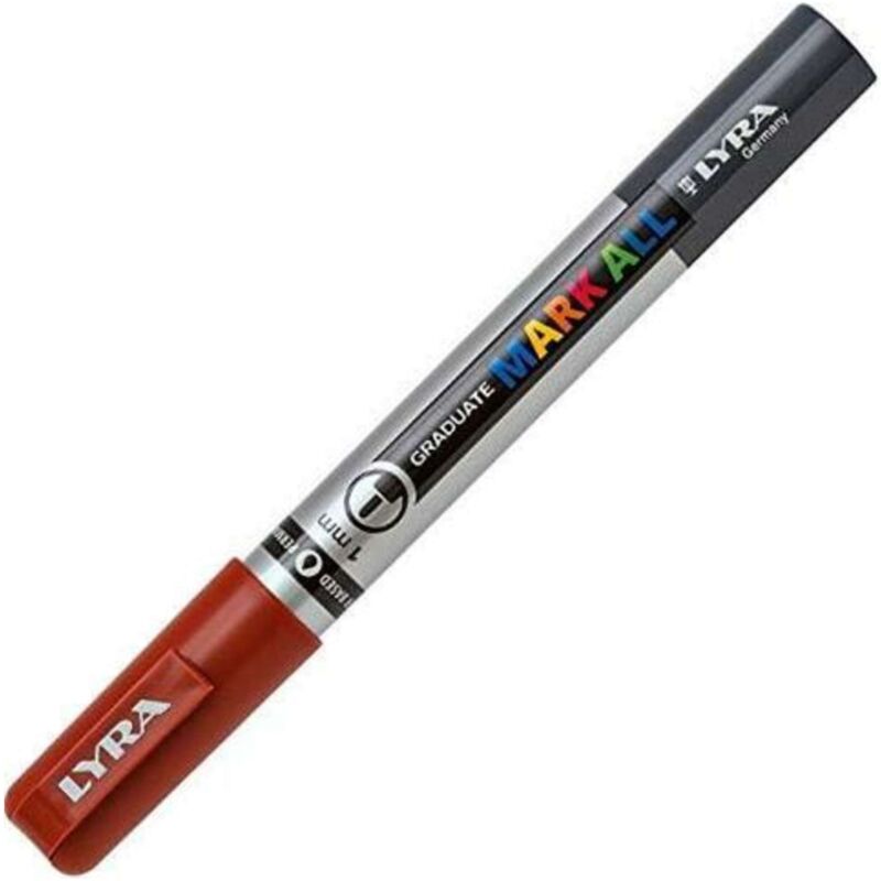 foto del prodotto lyra mark all punta fine 1mm. marrone x6