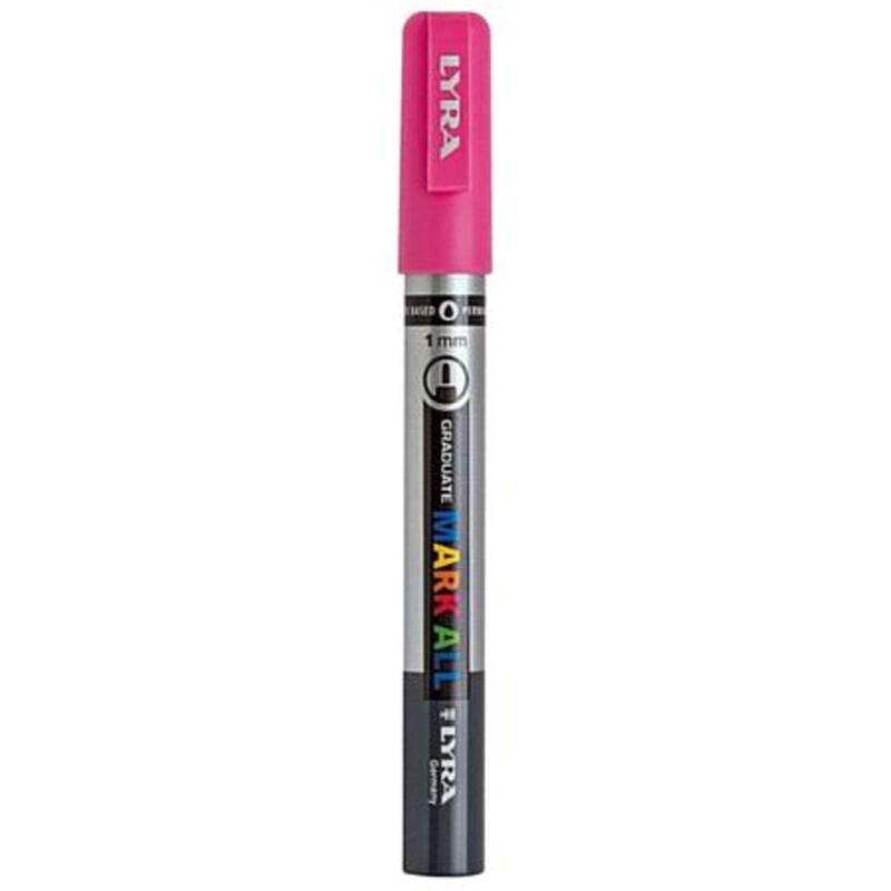 foto del prodotto lyra mark all punta fine 1mm. rosa x6