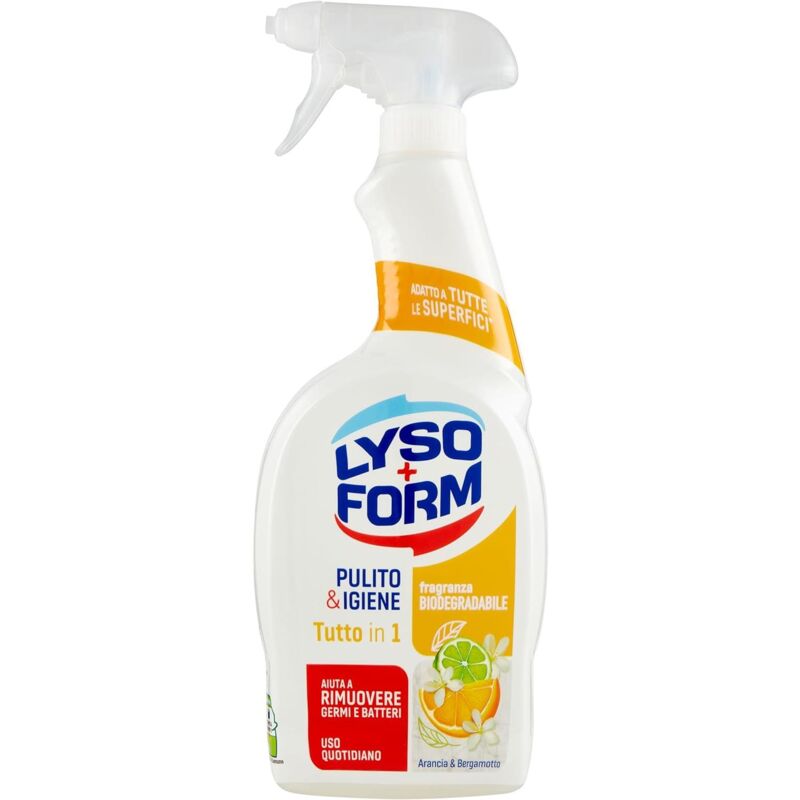 foto del prodotto lysoform spray tutto in 1700 ml pulito e igiene te verde arancia