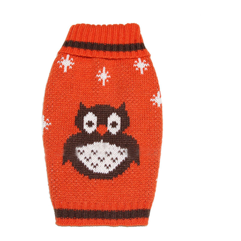 foto del prodotto m abbigliamento per animali domestici in stile europeo e americano, maglione per animali domestici con gufo, vestiti per gatti, maglione per cani