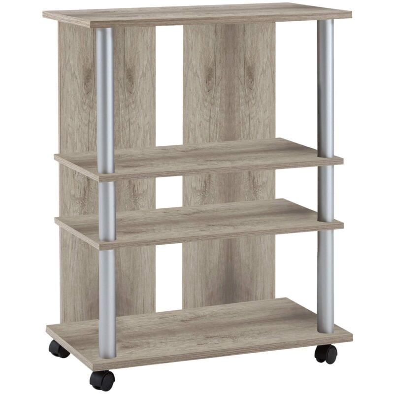 foto del prodotto m bel 205 007 mobile tv, legno nobilitato, pannelli di melammina, rovere, 65 x 85 x 40 cm fmd