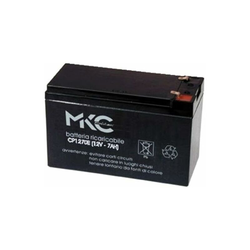 foto del prodotto m ck batteria a secco al piombo 12v 7a mkc senza manutenzione