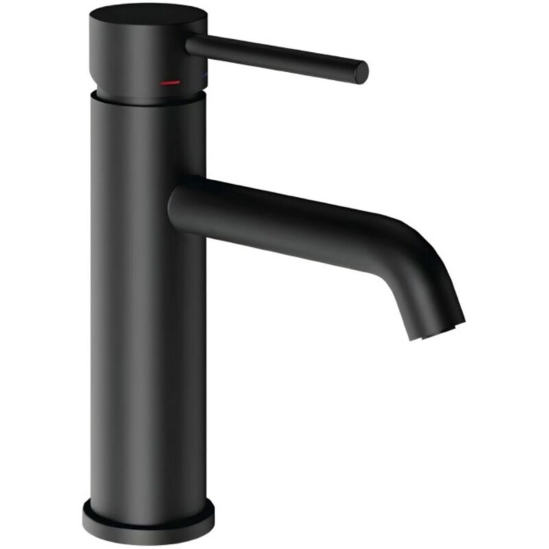 foto del prodotto m rubinetteria miscelatore monocomando jazz per lavabo installazione rapida acqua calda fredda finitura nero opaco confezione 1