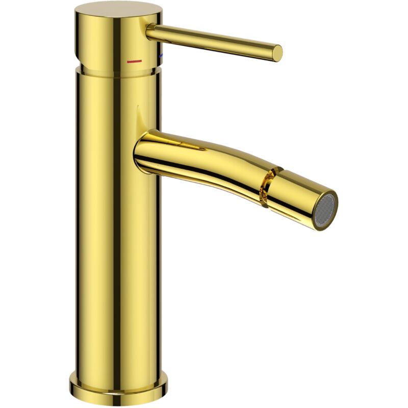 foto del prodotto m rubinetteria rubinetto bidet monocomando jazz ottone montaggio rapido oro lucido piletta