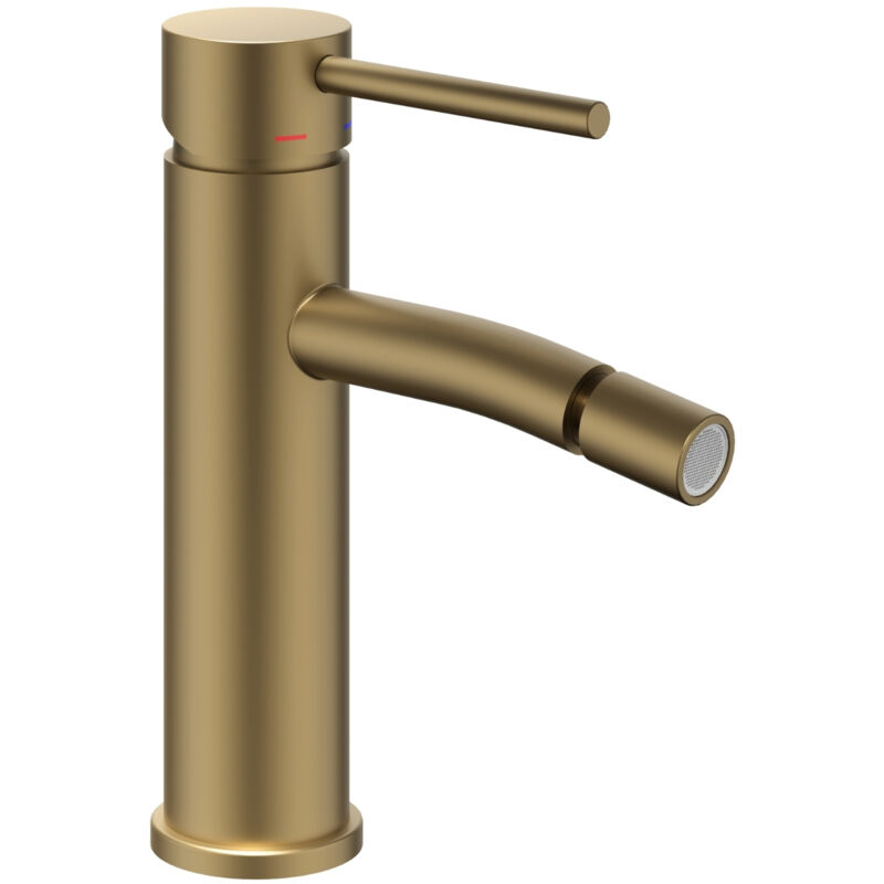 foto del prodotto m rubinetteria rubinetto bidet monocomando jazz ottone montaggio rapido oro matt satin piletta