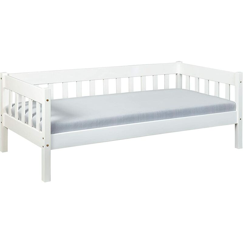 foto del prodotto m s divano letto sintro con sponde 90x200 pino massello bianco doghe incuse