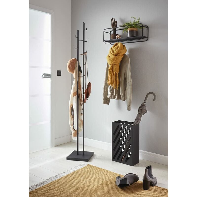 foto del prodotto m s haku m bel appendiabiti nero, metallo dim. l 29 cm x a 176 cm x p 29 cm, stile moderno