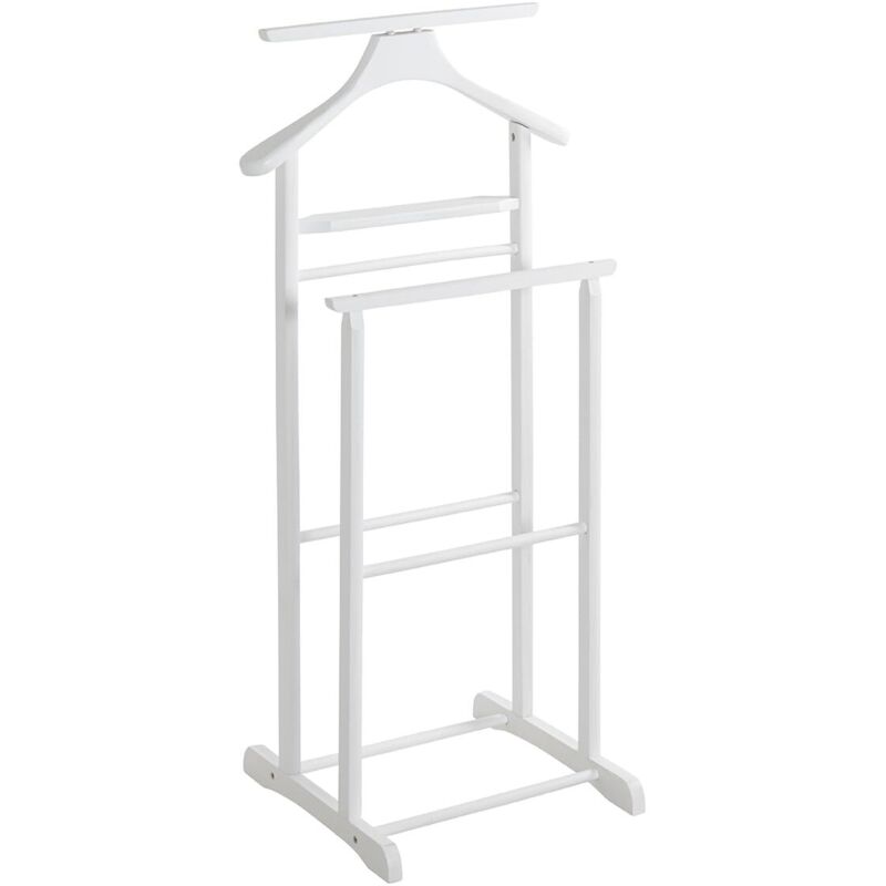 foto del prodotto m s haku m bel cameriere da uomo bianco, legno massiccio dim. l 47 cm x a 102 cm x p 36 cm, stile tradizionale