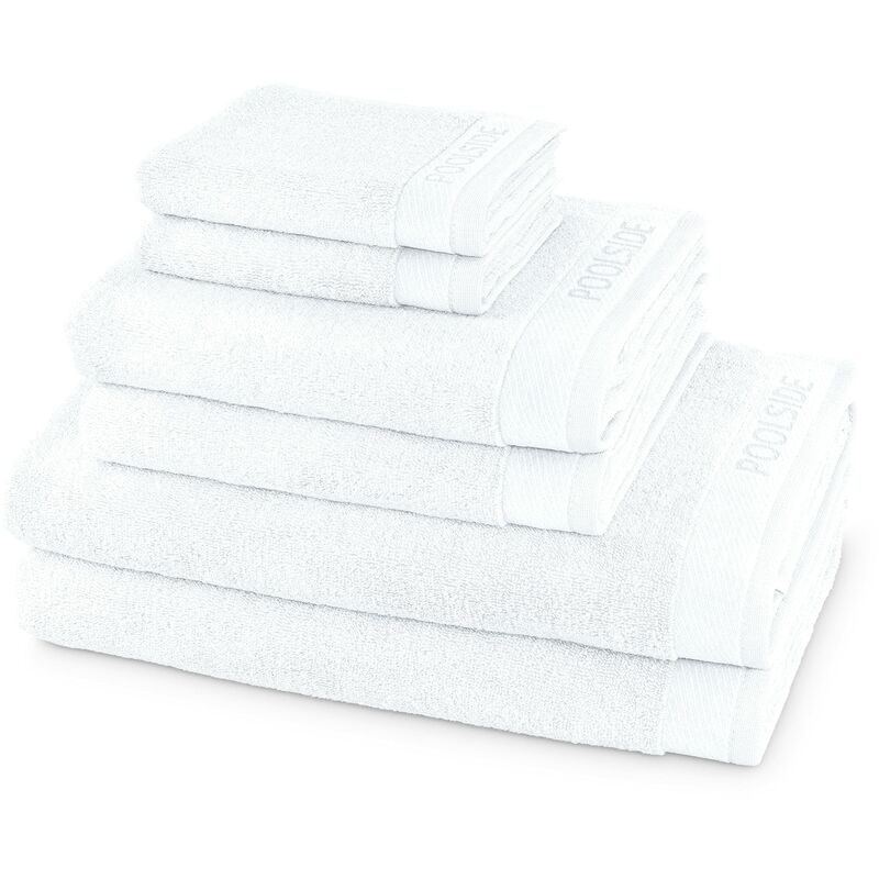 foto del prodotto m ve set di asciugamani, cotone, neve, 230 x 50 250 x 100 280 x 150 cm