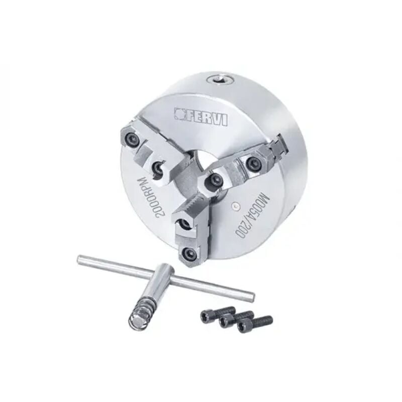 foto del prodotto m005a 200 mandrino di precisione autocentrante a 3 griffe reversibili - fervi