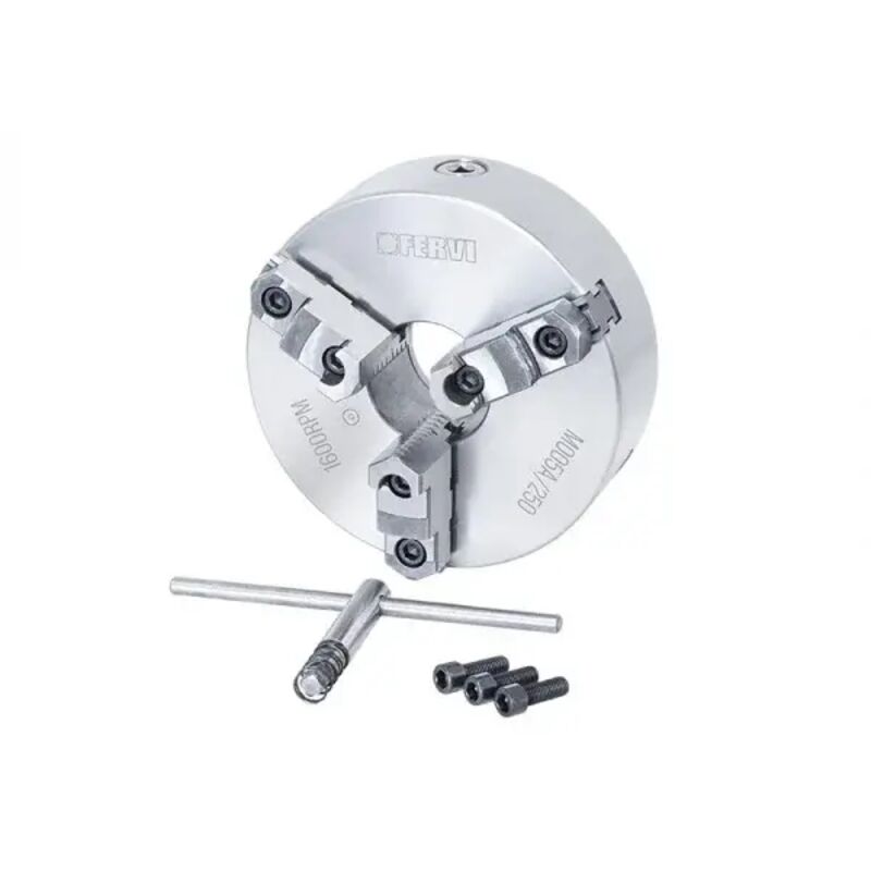 foto del prodotto m005a 250 mandrino di precisione autocentrante a 3 griffe reversibili fervi