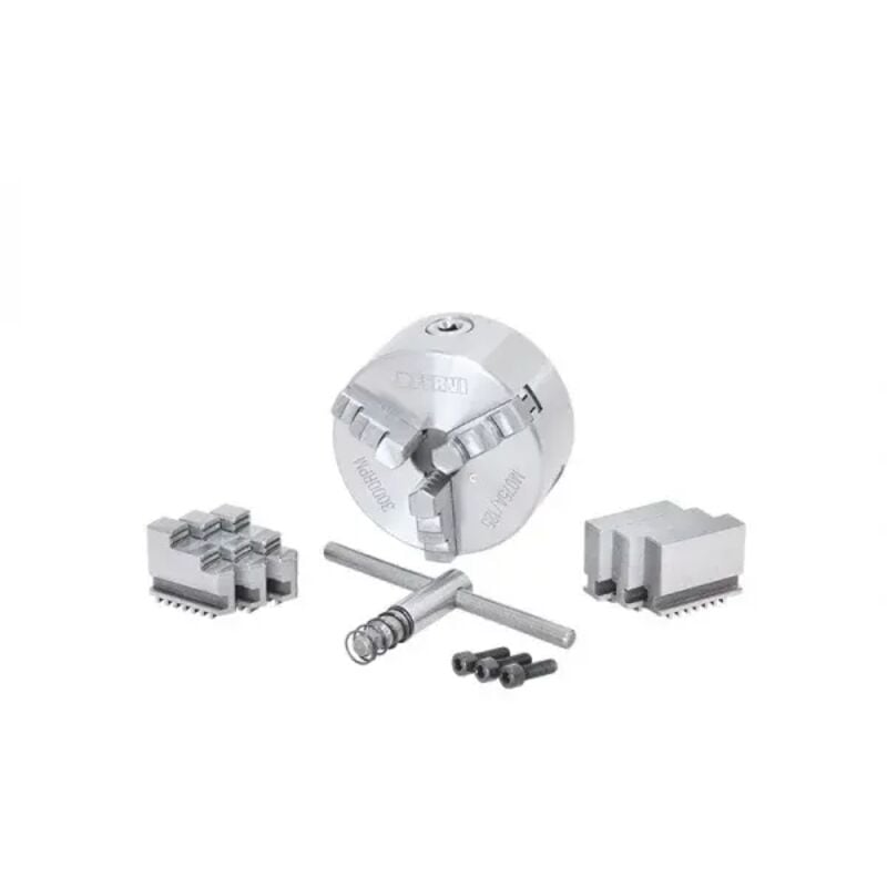 foto del prodotto m075a 125 mandrino di precisione autocentrante 3 3 3 griffe per tornio - fervi