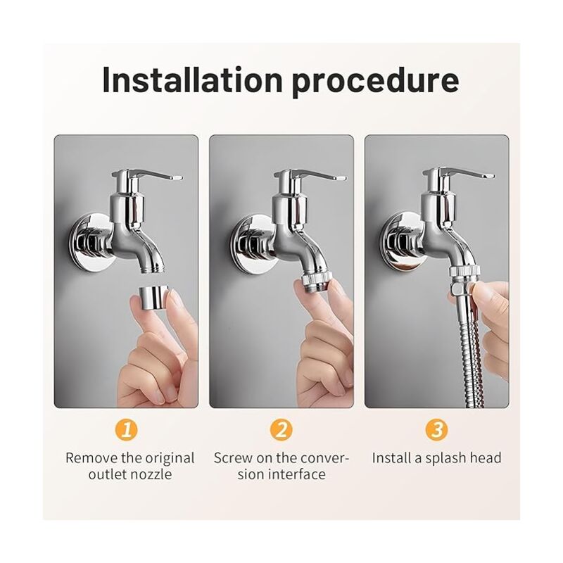 foto del prodotto m20 prolunga per rubinetto da cucina regolabile da 20 cm con 2 modalit di spruzzo, aeratore flessibile a 360 , prolunga in acciaio inossidabile per