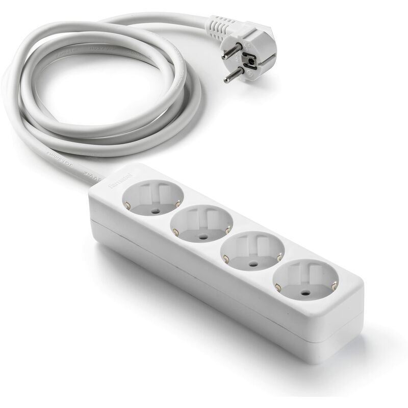 foto del prodotto m258255 – ciabatta senza interruttore a 4 prese tt - famatel
