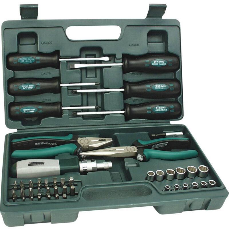 foto del prodotto m29110 valigetta porta utensili con contenuto 45 parti br der mannesmann