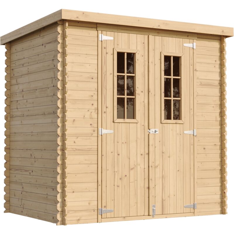 foto del prodotto m311c casetta da giardino in legno per esterni l204xl142xa200cm 2.22m2 piccola casetta in legno, rimessa attrezzi, deposito bici timbela