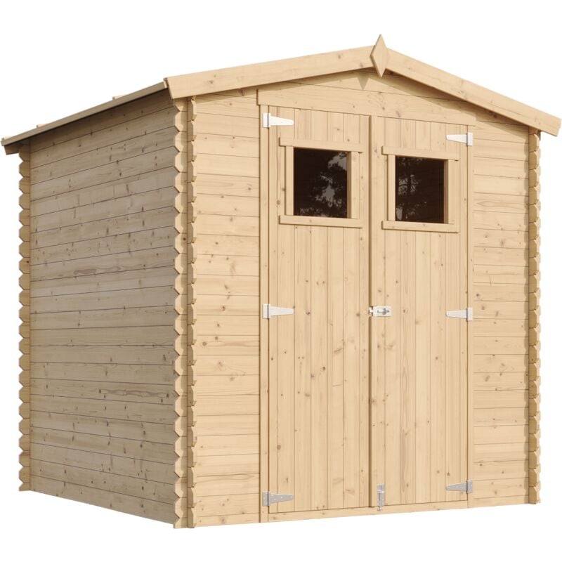 foto del prodotto m343 casetta da giardino in legno per esterni l216xl206xa218 cm 3.53 m2 piccola casetta in legno, rimessa attrezzi, deposito bici timbela