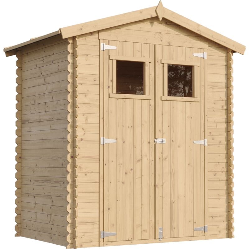 foto del prodotto m367 m367g casetta da giardino in legno per esterni con pavimento trattato l196xl136xa218 cm 1.98 m2 piccola casetta in legno, rimessa attrezzi,