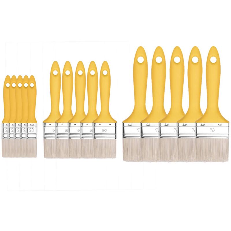 immagine 0 del prodotto m7 pennellesse set 15 sezioni, larghezza 20mm 5 pezzi, larghezza 50mm 5 pezzi, larghezza 70mm 5 pezzi, pennello set con manico in plastica, pennello