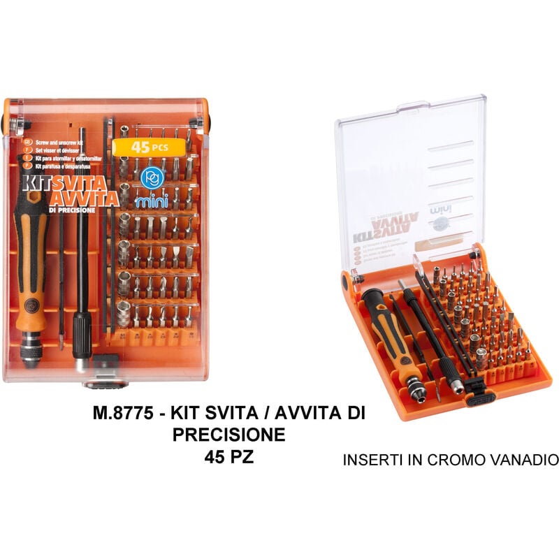 foto del prodotto m8775 kit svita avvita di precisione 45 q.ta poggi