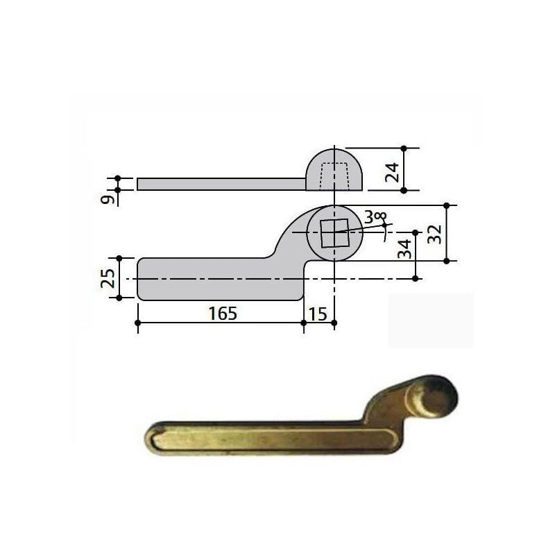 foto del prodotto mab - assa abloy braccio inferiore per chiudiporta a pavimento